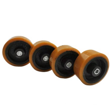 Hot sale 3" steel trolly iron PU Metal  wheel casters